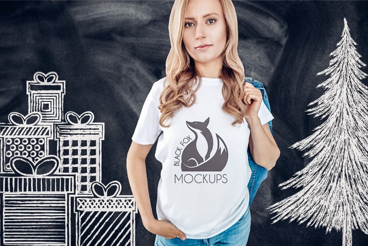 White Tshirt Mockup Image 18