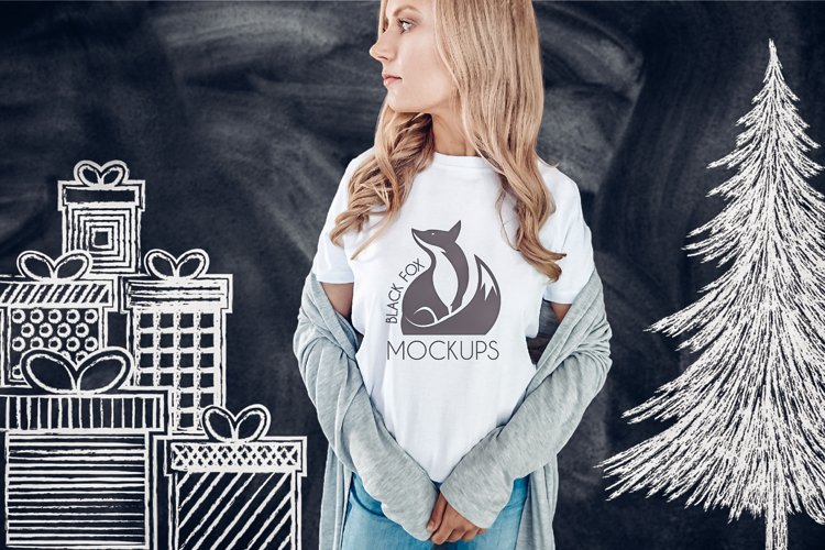 White Tshirt Mockup Image 23