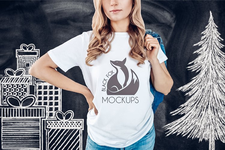 White Tshirt Mockup Image 22