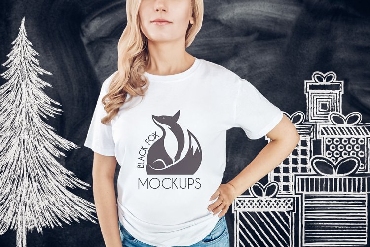 White Tshirt Mockup Image 23