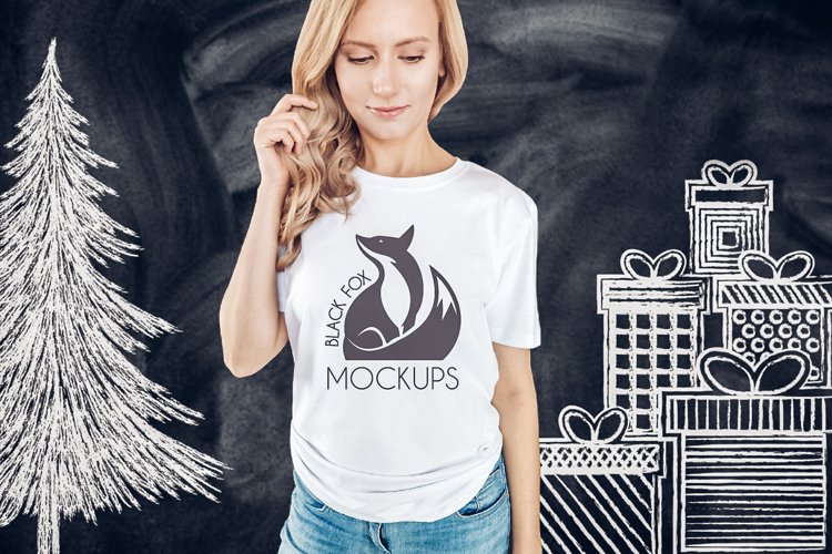 White Tshirt Mockup Image 24