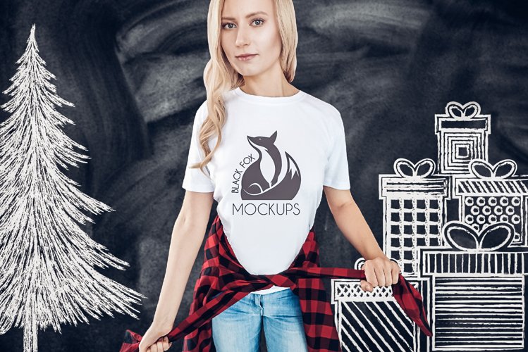 White Tshirt Mockup Image 15
