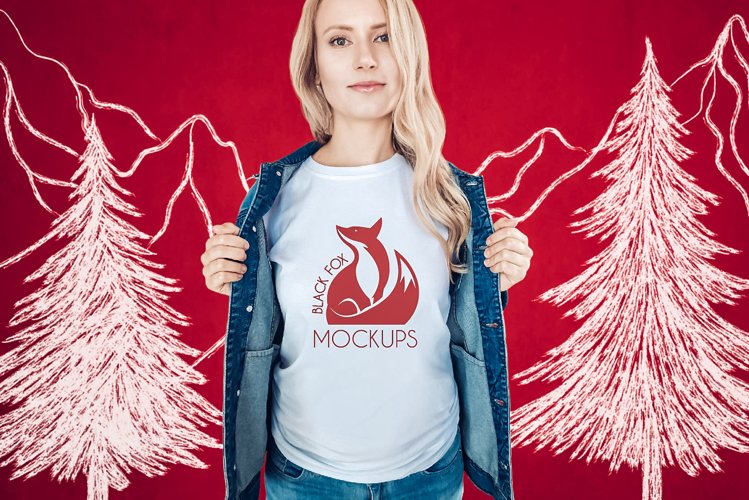 White Tshirt Mockup Image 16