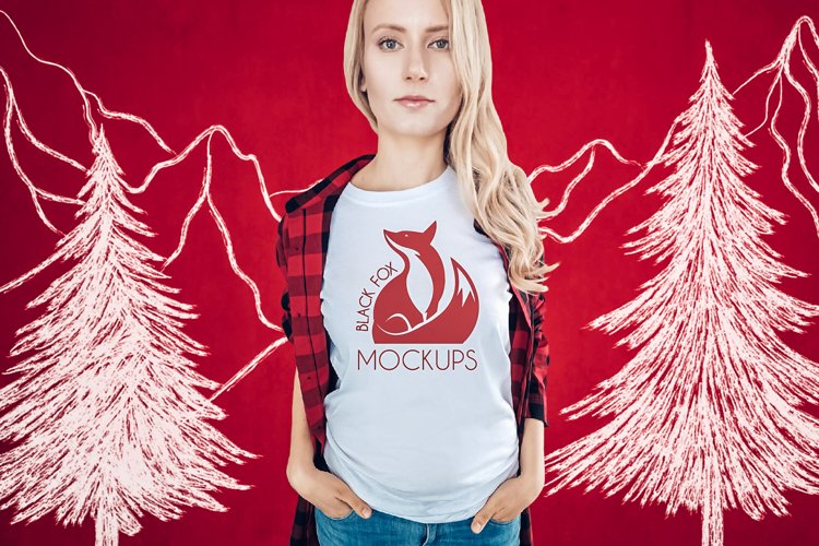 White Tshirt Mockup Image 3