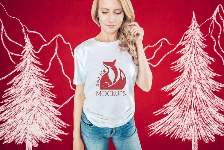 White Tshirt Mockup Image 17