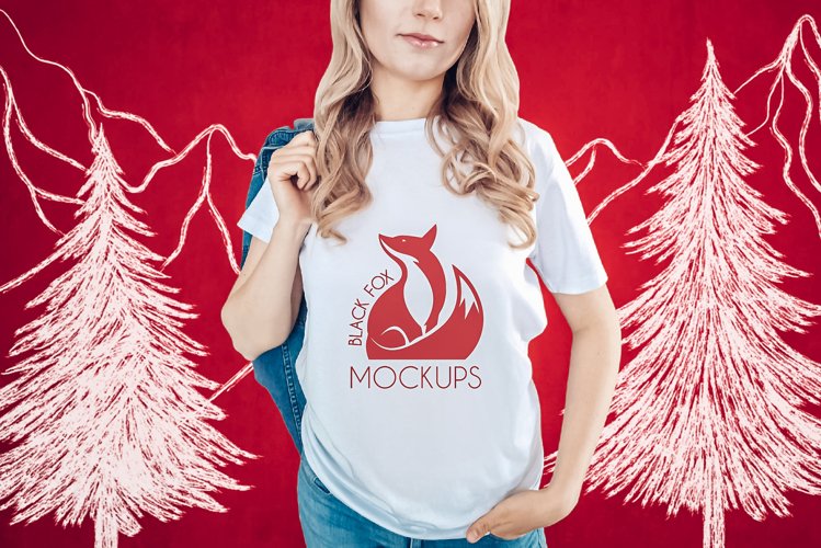White Tshirt Mockup Image 22