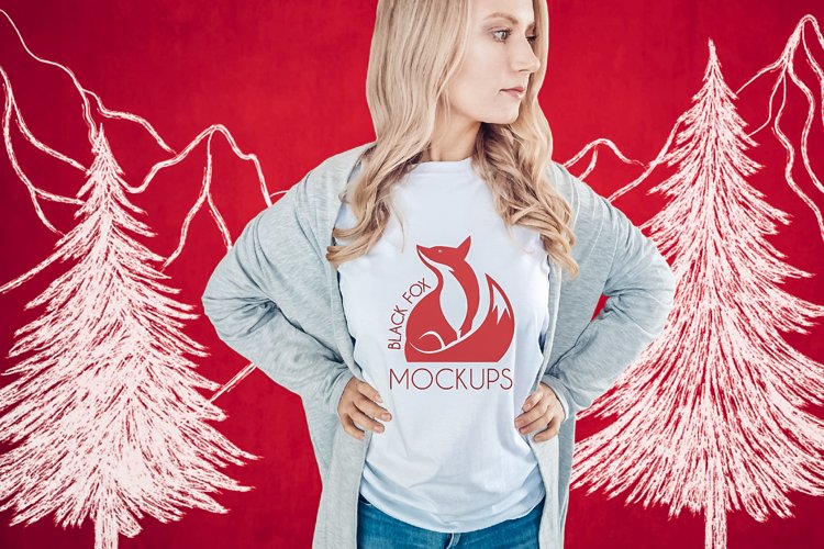 White Tshirt Mockup Image 20