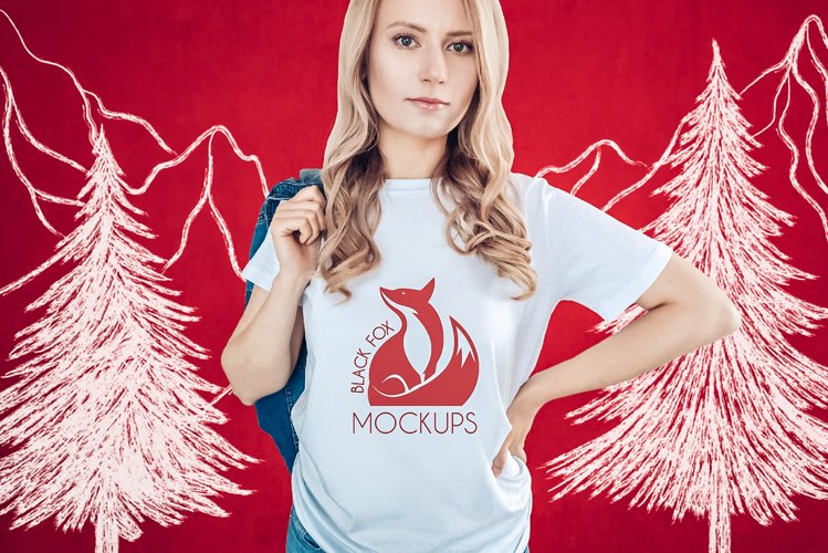 White Tshirt Mockup Image 14