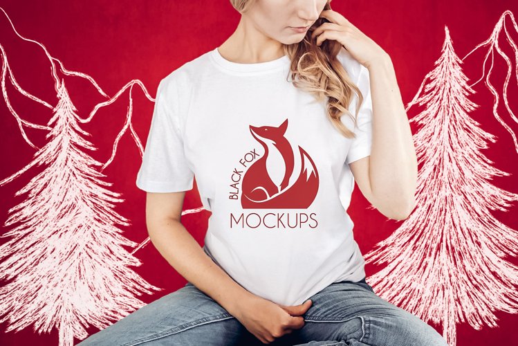 White Tshirt Mockup Image 6