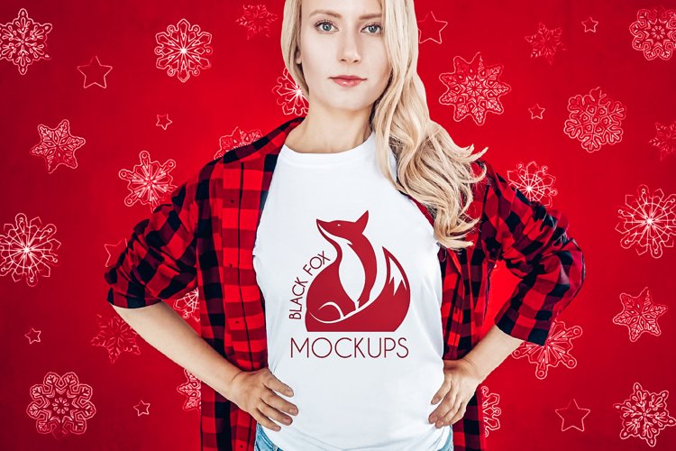 White Tshirt Mockup Image 22