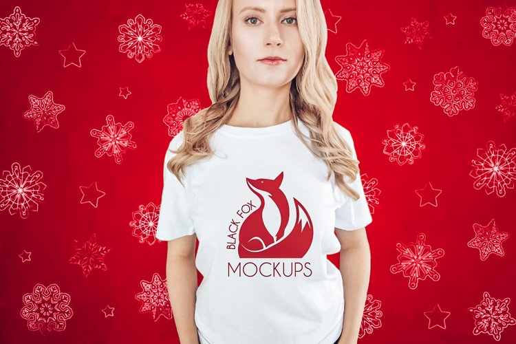 White Tshirt Mockup Image 18