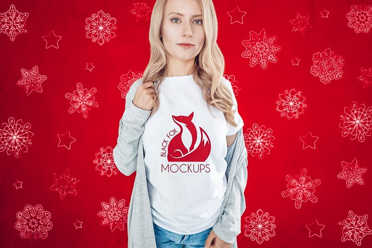 White Tshirt Mockup Image 23