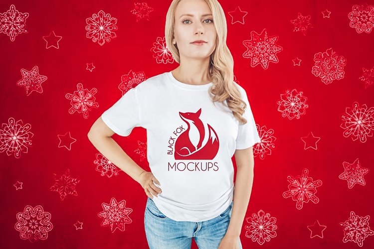 White Tshirt Mockup Image 23