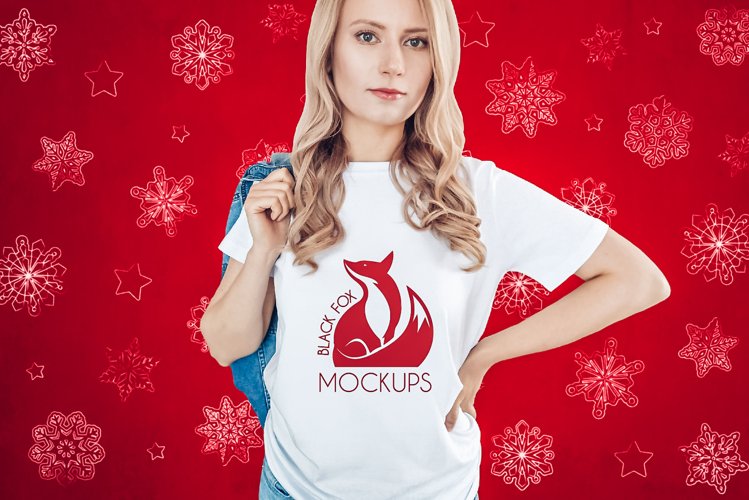 White Tshirt Mockup Image 7