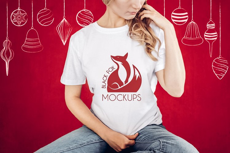 White Tshirt Mockup Image 18