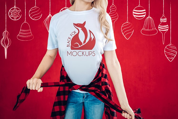 White Tshirt Mockup Image 18