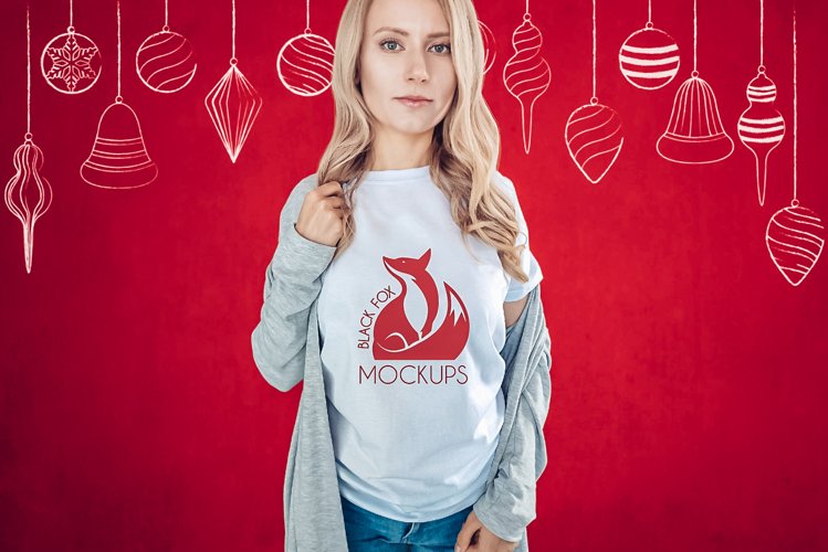 White Tshirt Mockup Image 14