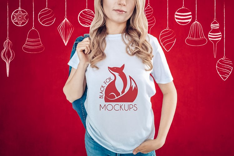 White Tshirt Mockup Image 19