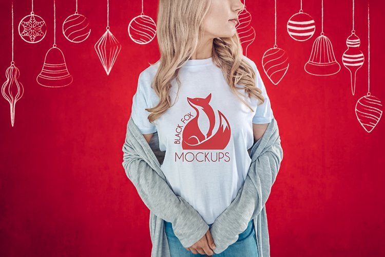 White Tshirt Mockup Image 15
