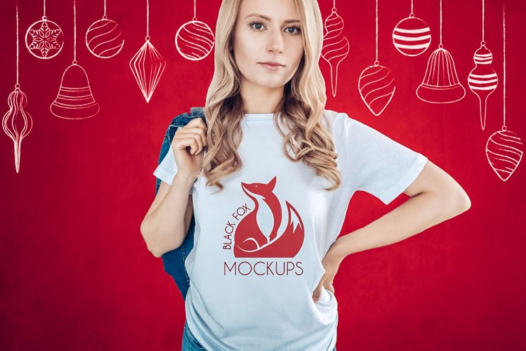 White Tshirt Mockup Image 15