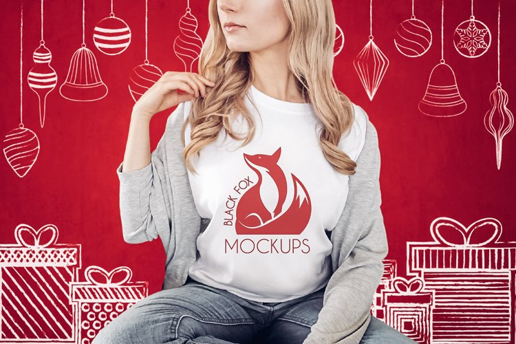 White Tshirt Mockup Image 14