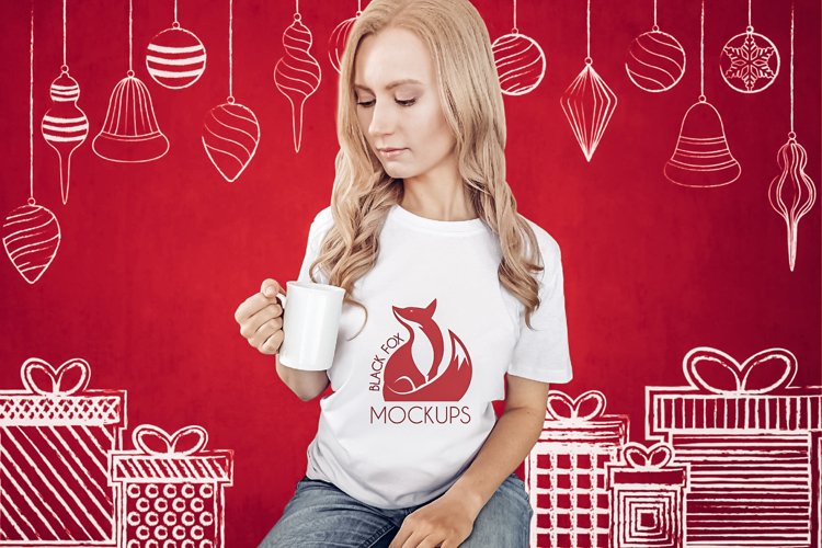 White Tshirt Mockup Image 12