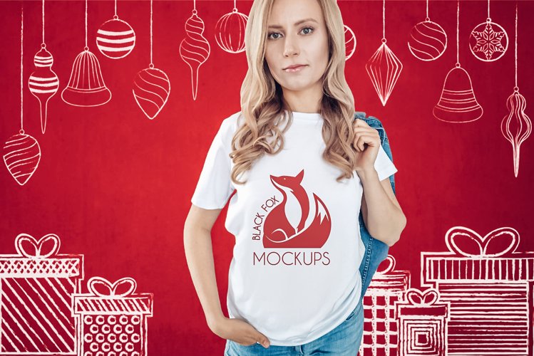 White Tshirt Mockup Image 15