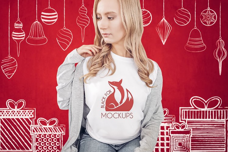 White Tshirt Mockup Image 15