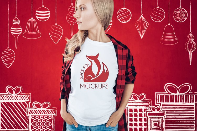 White Tshirt Mockup Image 13
