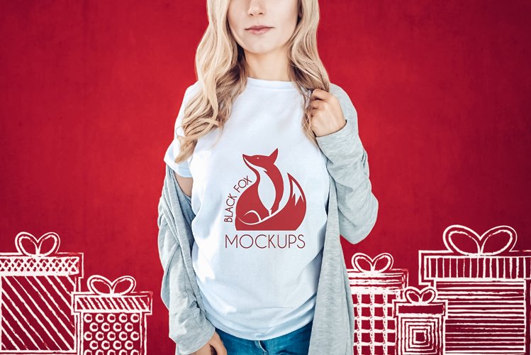 White Tshirt Mockup Image 14