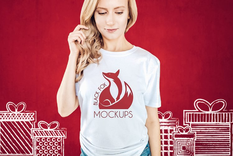 White Tshirt Mockup Image 8