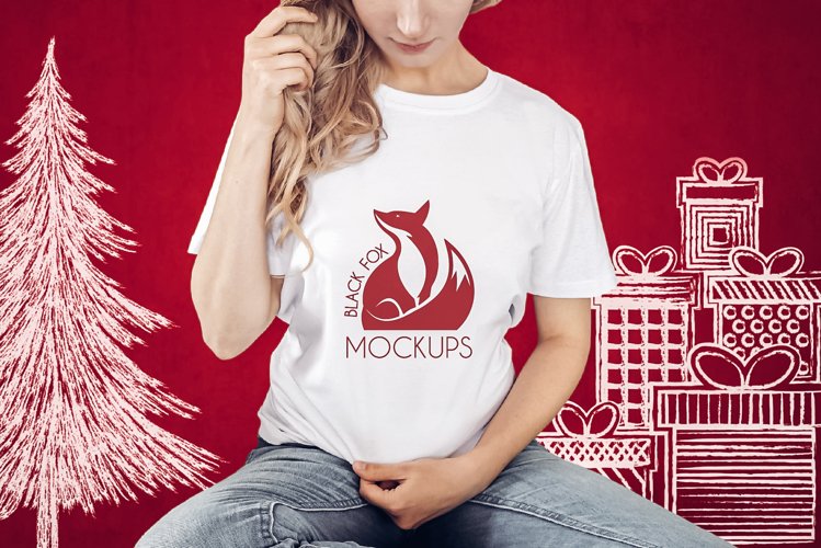 White Tshirt Mockup Image 11