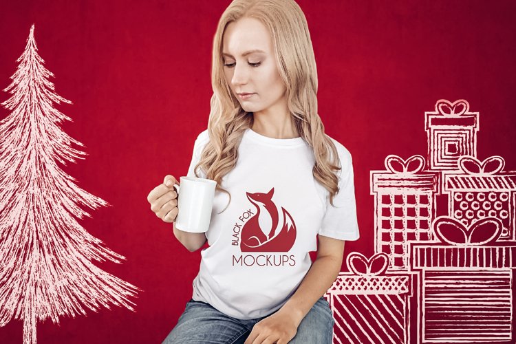 White Tshirt Mockup Image 10