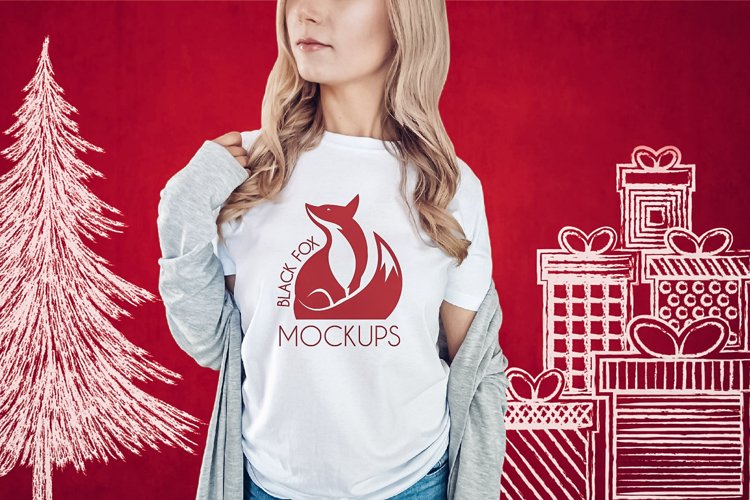 White Tshirt Mockup Image 16