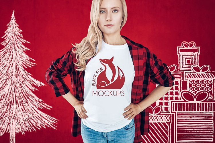 White Tshirt Mockup Image 3