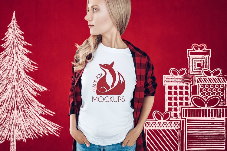 White Tshirt Mockup Image 12