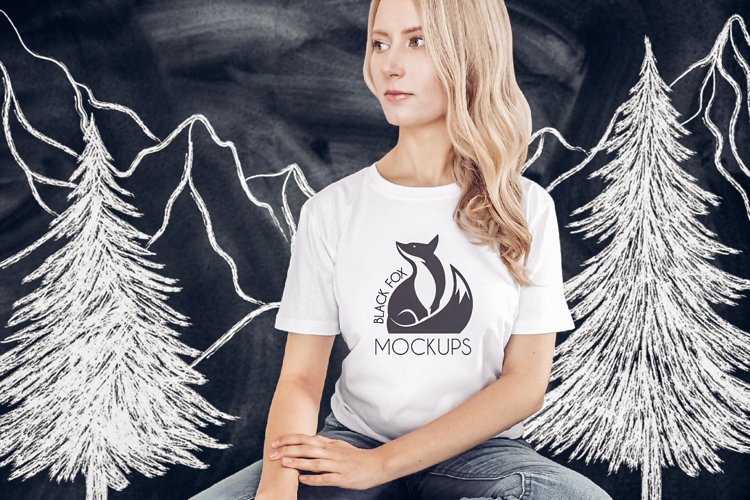 White Tshirt Mockup Image 8