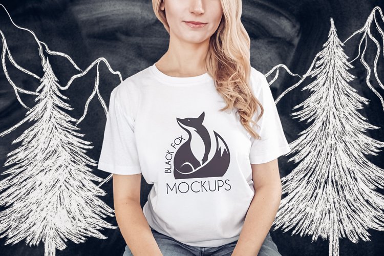 White Tshirt Mockup Image 23