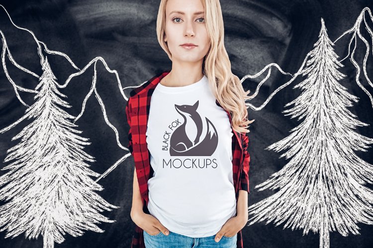 White Tshirt Mockup Image 13