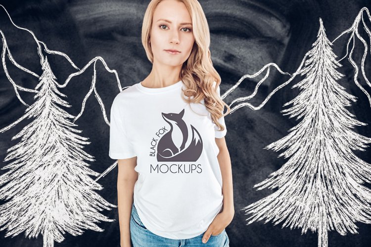 White Tshirt Mockup Image 3
