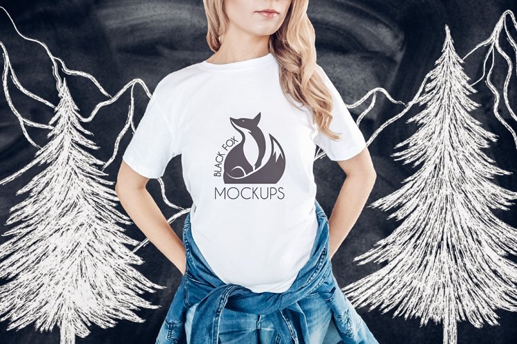 White Tshirt Mockup Image 4