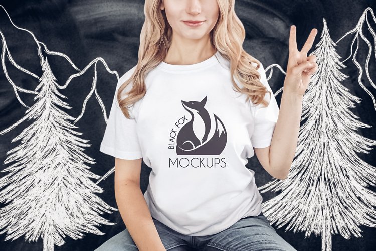 White Tshirt Mockup Image 11