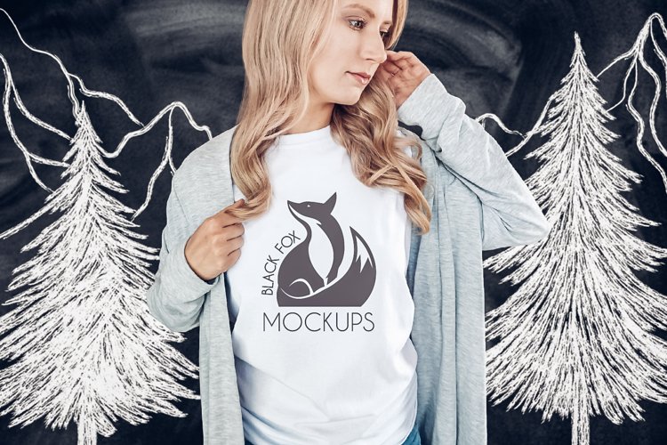 White Tshirt Mockup Image 15