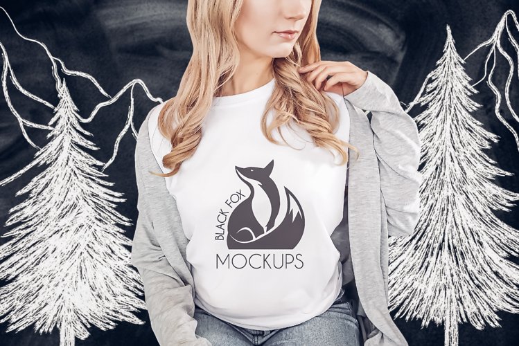 White Tshirt Mockup Image 22
