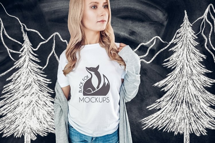 White Tshirt Mockup Image 11
