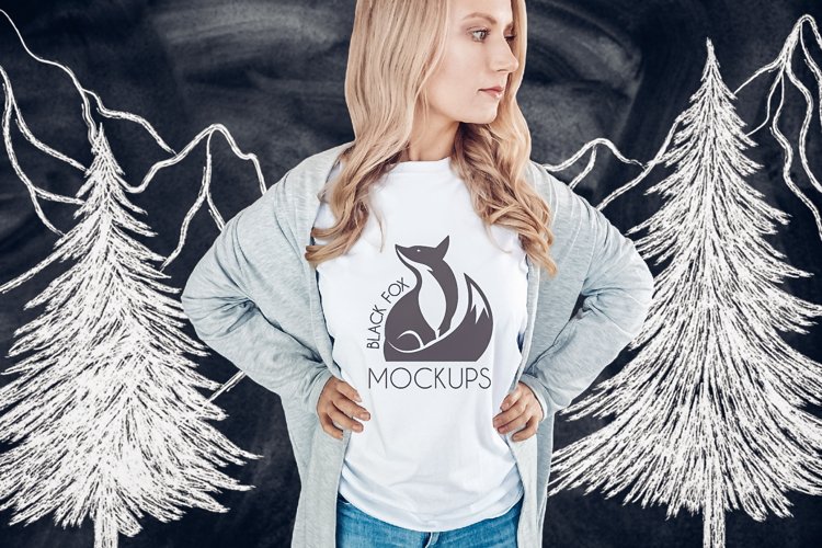 White Tshirt Mockup Image 6