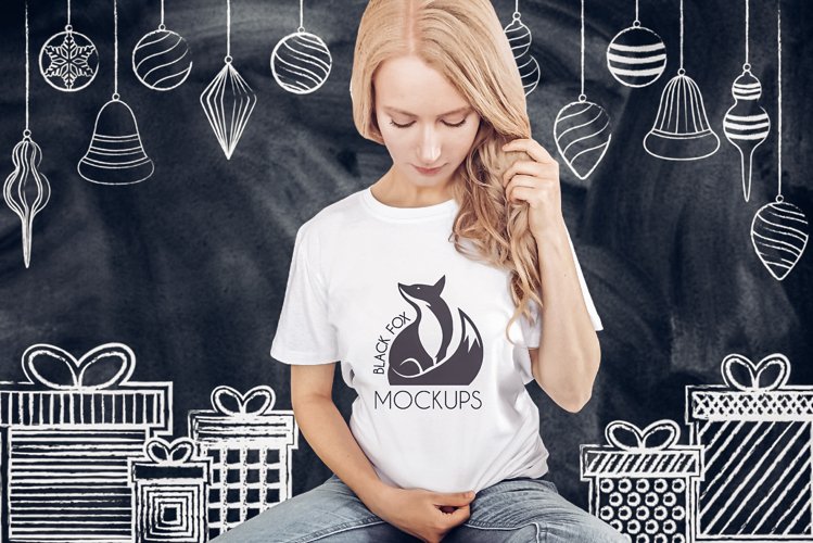 White Tshirt Mockup Image 3