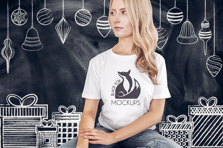 White Tshirt Mockup Image 22