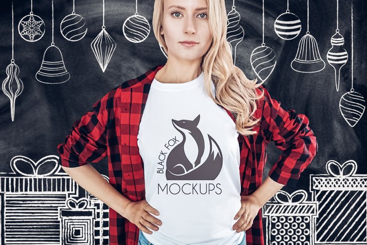 White Tshirt Mockup Image 13