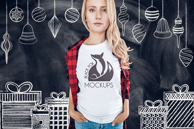 White Tshirt Mockup Image 12